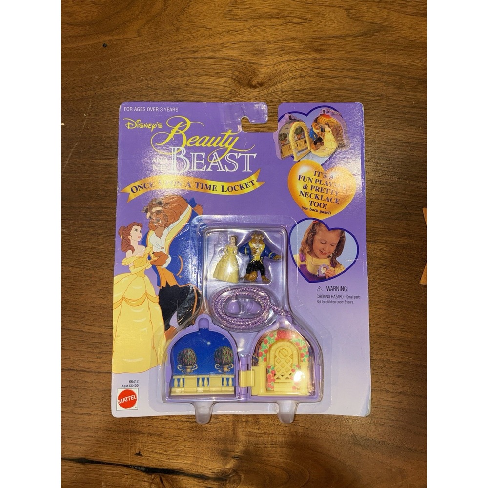 New Disney Beauty and The Beast Once Upon A Time Locket Necklace